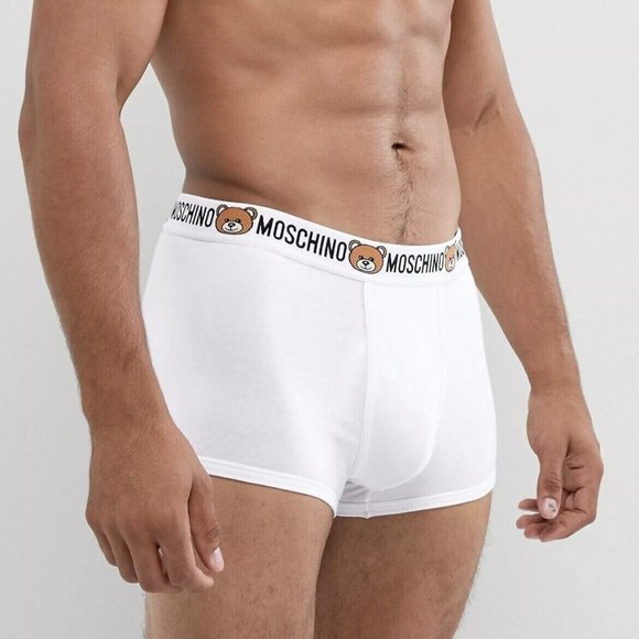 NWT MOSCHINO 2-PACK CLASSIC WHITE BEAR BOXER BRIEF UNDERWEAR SIZE - XXL/2XL - Picture 1 of 6